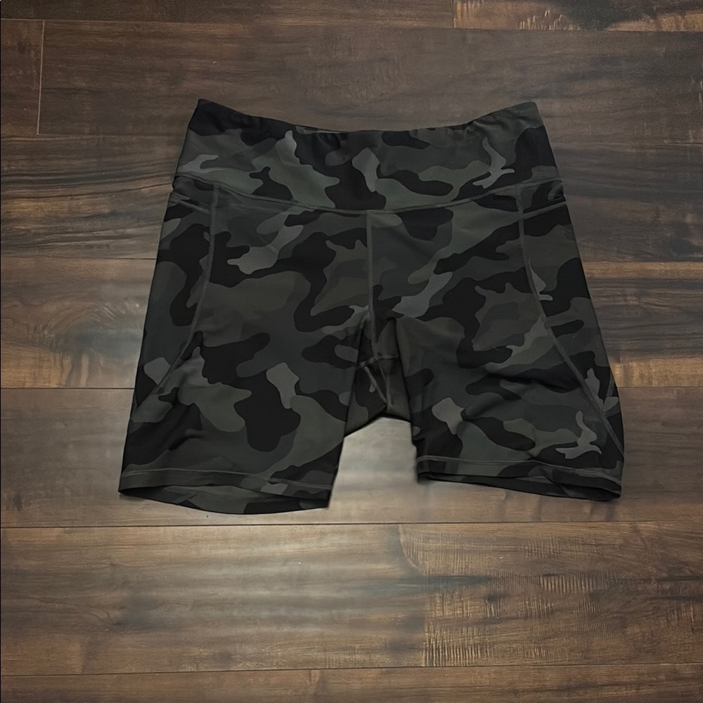 Old Navy Camo Bike Shorts - Black and Gray